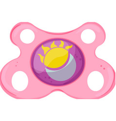 Pink Pacifier Baby Color Icon