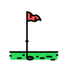 Golf Flag Color Icon