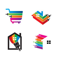 House Paint Logo Or Icon Template Design