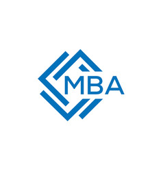 Mba Letter Logo Design On White Background