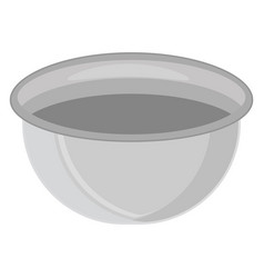 Metal Mixing Bowl On A White Background