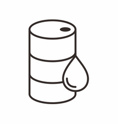 Oil Barrel Outline Style Icon