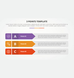 3 Points Stage Template Infographic Concept