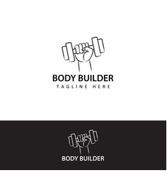 Fitness Body Builder Logo Template Design