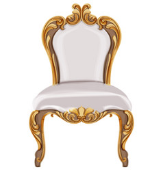 Louis Xvi Style Chair With Golden Neoclassic