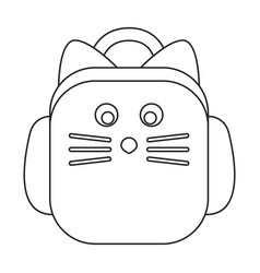 School Bag Iconoutline Icon Isolated