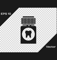 Black Toothache Painkiller Tablet Icon Isolated