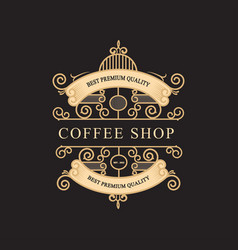 Coffee Shop Vintage Retro Logo Template