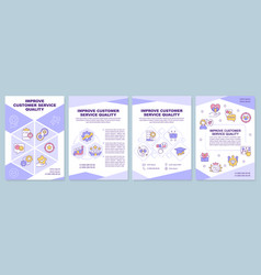 Improve Customer Service Quality Purple Brochure