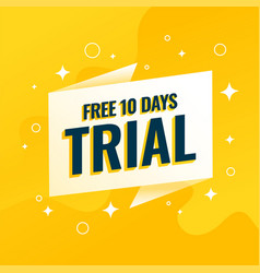 10 Days Free Trial Modern Background With No Cost