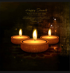 Elegant Dark Background Diwali Design