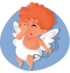 Funny Cartoon Cupid Making A Big Mistake