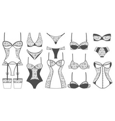 Sexy Lacy Lingerie Set Icons