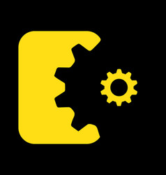Broken gear icon Royalty Free Vector Image - VectorStock