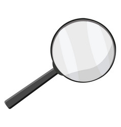 Black Magnifying Glass On A White Background