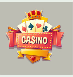 Casino Building Retro Signboard