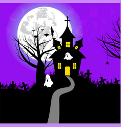 Halloween Dark Night With A Scary House