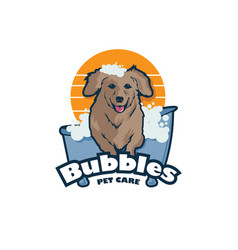 Dog Doing Bath Logo Design