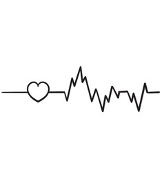 Hand Drawn Doodle Heart Beat Icon