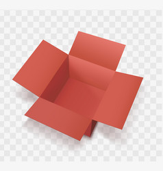 Red Open Box Cardboard Moving Box