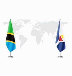 Tanzania And Saint Martin Flags For Official