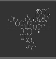 Vancomycin Molecular Skeletal Chemical Formula