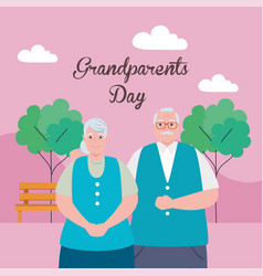 Happy Grand Parents Day With Cute Older Couple