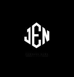 Jen Letter Logo Design With Polygon Shape