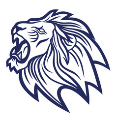 Lion Roar Logo Icon Sports Mascot Template