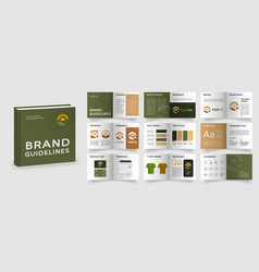 Brand Guidelines Template Green And Brown Logo