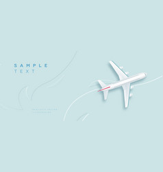 Travel By Airplane Realistic Top View Composition