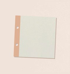 Beige Hole Punched Notepaper Journal Sticker