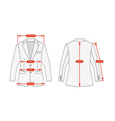 Clothing Size Chart Suit Jacket