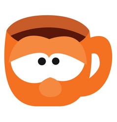 Orange Tall Mug On A White Background