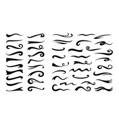 Underline Swash Flourish Retro Swoosh Hand Drawn