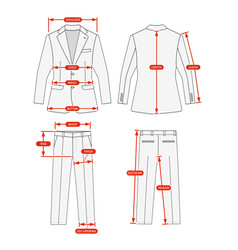 Clothing Size Chart 2 Piece Suits