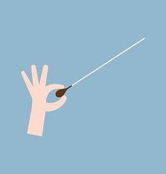 Music Orchestra Conductor Hand With Baton