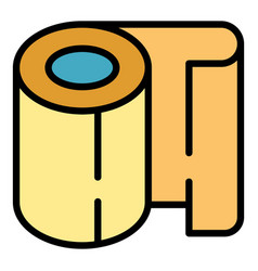 Toilet Paper Roll Icon Flat