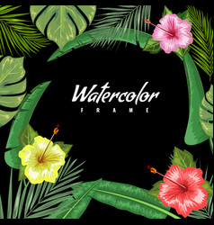 Tropical Backdrop With Frame Or Border Made