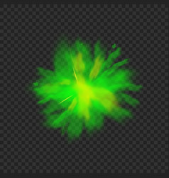 Isolated Green Powder Explosion - Realistic Color