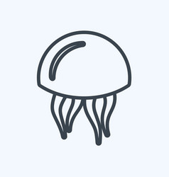 Icon Jelly Fish Suitable For Sea Symbol Line