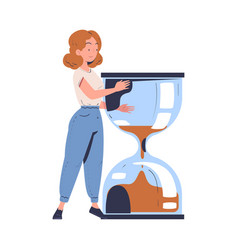 Woman Character With Huge Hourglass Organizing