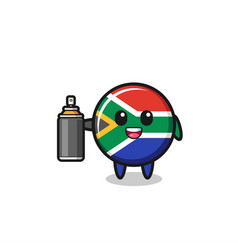 Cute South Africa Flag As A Graffiti Bomber