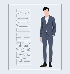 Fashion Guy In Stylish Clothes In Flat Style