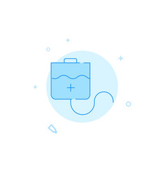 Intravenous Dropper Line Flat Icon Filled Line