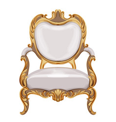 Louis Xvi Style Chair With Golden Neoclassic