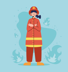 Professional Firefighter Female Worker