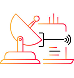 Satellite Antenna Remote Control Line Icon