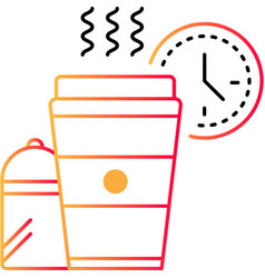 Coffee Break Outline Icon Takeaway Cup