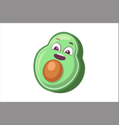 Cute Avocado Funny Flat Sticker Design